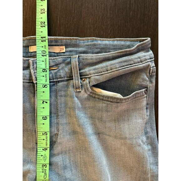 Levis 711 Skinny Distressed Light Wash Jeans Size W29 L30 - Picture 9 of 10